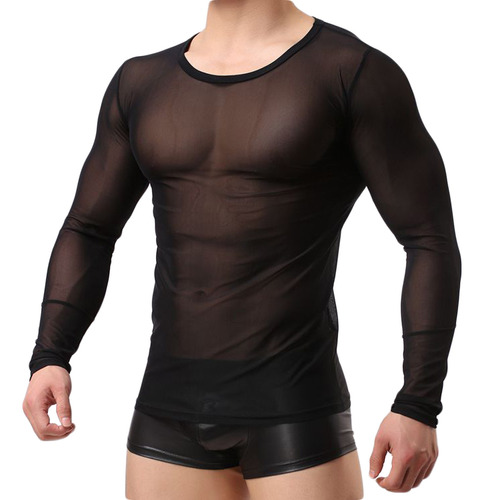 Camiseta De Lencería Sexy Para Hombre E, Chaleco Sexy De Mal