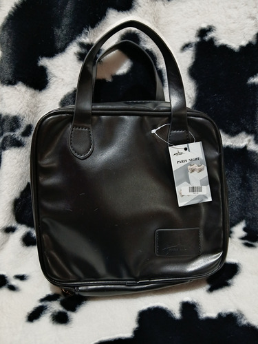 Cartera Porta Cosméticos Ideal Maquillista Lashista Manicura Negro Lisa