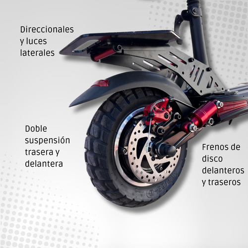 Scooter Eléctrico Adulto Con Asiento Plegable 1135w 56km/h