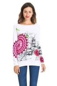 Sweater Blanco Desigual Nuevo Envío Gratis