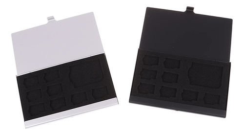 Caja Tarjeta Micro Sd 9 Soporte Almacenamiento Memoria Metal