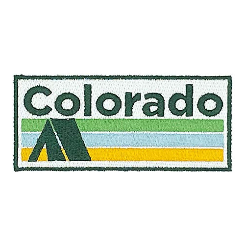 Colorado Patch - Retro Camping 100% Embroidery Sew Or I...