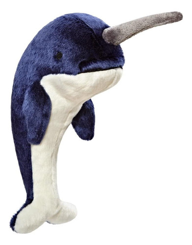Fluff & Tuff Bleu Narwhal Peluche Para Perros Medianos, 11 P