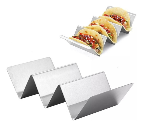 Bandeja Plato Soporte Taco Holders (3 Separaciones) Acero