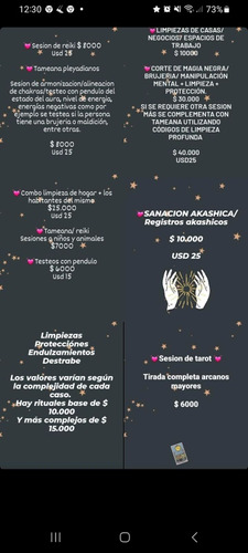 Sesiones Tarot, Reiki, Tameana, Registros Akashicos, 