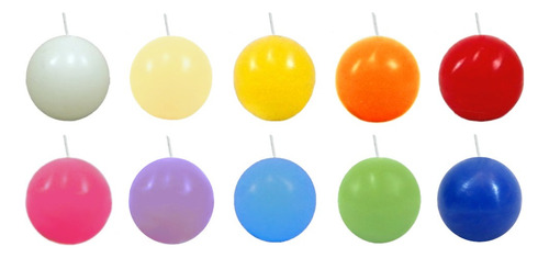 12 Vela Bolinha 8 Horas Vermelhas Festa Bola P Casamento Cores Branca Amarela Laranja Vermelha Rosa Lilás Azul Verde