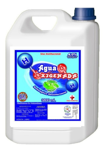 Agua Oxigena Galón 3,8 Litros - L A $1 - L a $14475