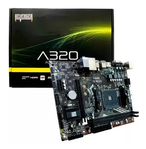 Placa Mãe Knup Am4 Amd A320 Ddr4 Micro-atx 32gb Com Hdmi E Usb 3.0 Preto