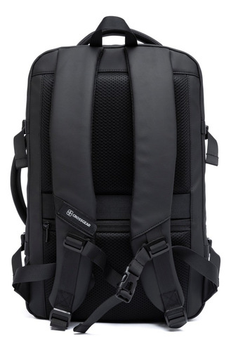 Mochila Faculdade Resistente Bolsa Viagem Espaçosa Cor Preto Desenho Do Tecido Liso