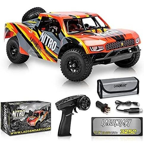 Coche A Control Remoto Laegendary, Escala 1:8, 4x4, Naranja