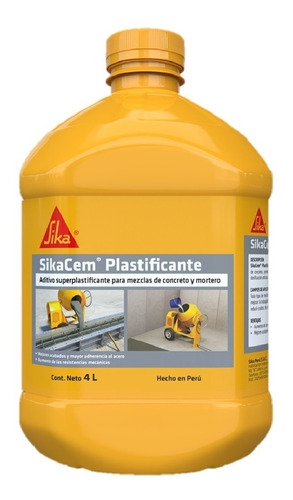 Aditivo Plastificante De Concreto Sikacem Plastificante 4 L