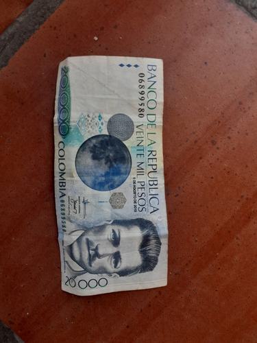 Billete De 20000 Mil Pesos Colombiano 06 De Agosto 2010
