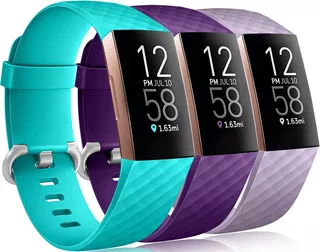 3 Mallas Para Reloj Fitbit 3 / Charge 4 / Talle Small