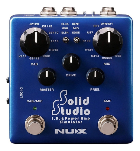 Pedal de efeito NUX Solid Studio NSS-5  azul