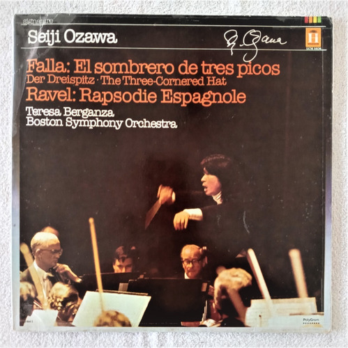 Seiji Ozawa Lp Falla El Sombrero Tres Picos Ravell Rapsodia