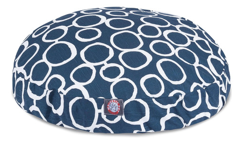 Cama Redonda Grande Para Mascotas Majestic Pet Fusion Azul M