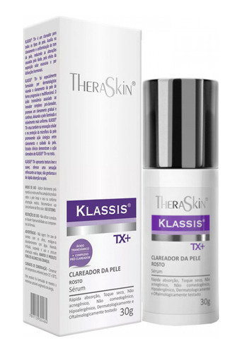 Klassis Tx + Sérum Clareador Da Pele Facial 30g