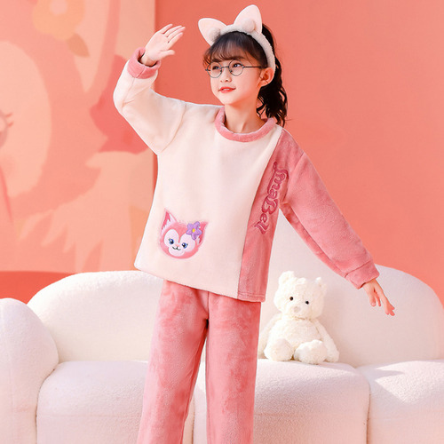 Traje De Franela De Dibujos Animados Para Niña De Otoño E In