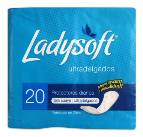 Protector Diario Ladysoft Ultradelgado Tela Suave 20 Un.