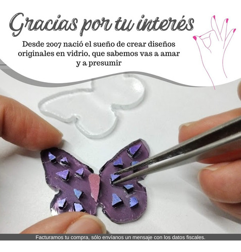 Collar De Mariposa De Vidrio Dicroico