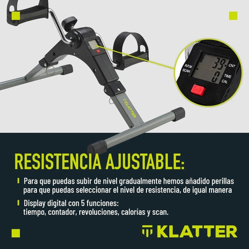 Máquina Ejercicio Fitness Pedal Plegable Profesional Klatter