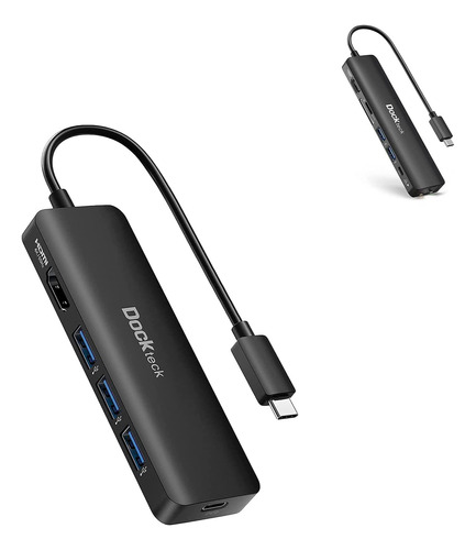 Dockteck Usb Hub Hdmi Pd Puerto Dato Ethernet Gbps Sd Micro