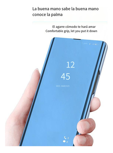 Funda Para Samsung Galaxy A70/a70s/s25, Ultradelgada, Con Diseño De Espejo, Tipo Libro Abatible, Con Soporte