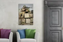 Comprar Cuadro 30x45cm Armas Milicia Combate Guerra Deco M2