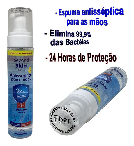 Espuma Antisséptica Second Skin Elimina 99,9% Das Bactérias