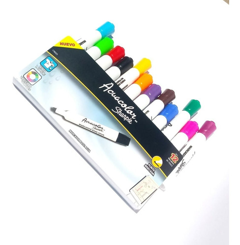 Acuacolor Sharpie Paq. C/12 Colores