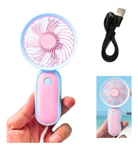 Ventilador Portátil De Mano Recargable Usb 