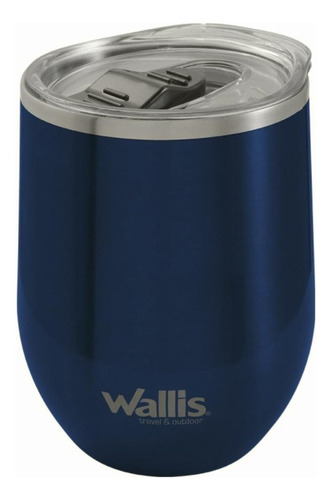 Termo Con Protector Deslizante, 350 Ml, Azul Marino