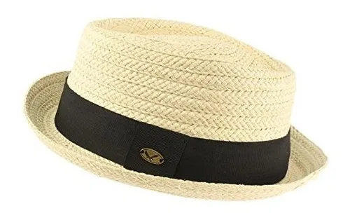 Hombres Cerdo Verano Trenza De Paja Pie Derby Fedora Upturn