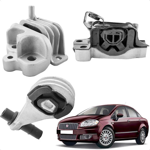 3 Calço Coxim Motor Cambio Linea 1.9 Dualogic 2008 2009 2010