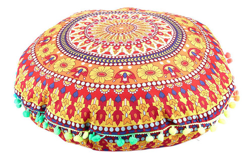 Cojín Redondo Bohemio E1indian Mandala Floor Pillows