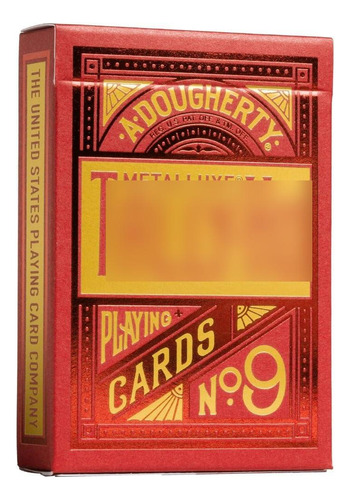 Cartas Rojas Tally Ho Metalluxe Juego De Naipes