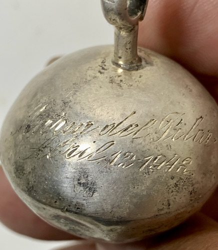 Antiguo Cascabel De Plata Niña 0.850 (Usado)