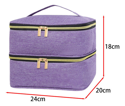Bolsa De Almacenamiento De Esmalte De Uñas De 30 Rejillas,