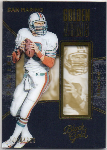 2016 Black Gold Golden Arms Dan Marino Dolphins /225