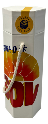 Garrafa Farm Glub Glub Siga O Sol 500 Ml Cor Branco