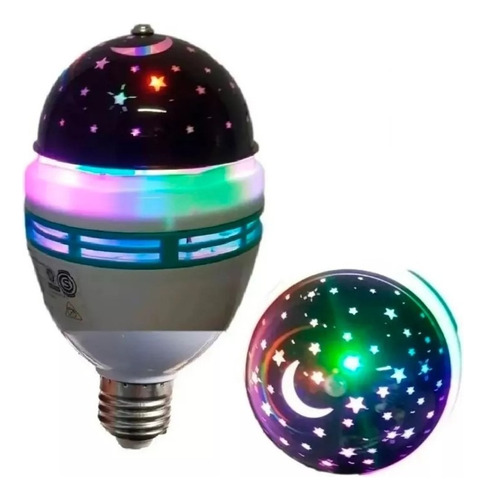 Lampara Led Foco 220v Color Rgb Giratoria Luces Fiesta Bulbo