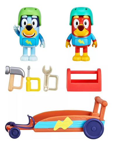 Figuras De Bluey Y Rusty Go Kart