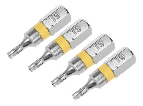 Uxcell 4pcs 25mm Largo 1/4 Hex Mango T9 Security Torx Hig...