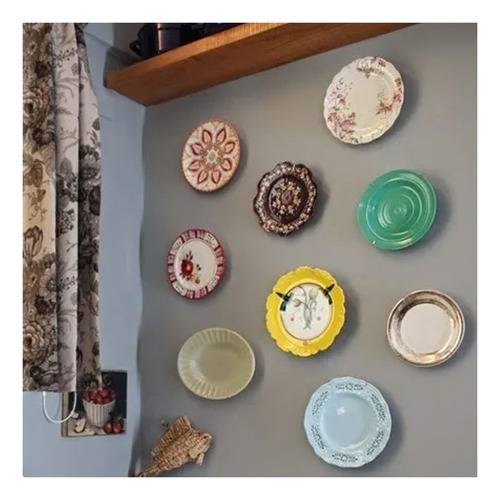 Suporte Pratos Decorativos Gancho Com Molas Pendurar Parede