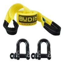 Comprar Cinta Fita Para Reboque E Arraste Budin - 20 Toneladas - 6 Metros - Com Duas Manilha 3\u002F4 - Para Puxar Carros, Veículos Off-road, Caminhonetes, Tratores, Caminhões E Máquinas Pesadas Cabo De Reboque