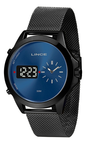 Relógio Lince Masculino Ref: Man4723l D1px Anadigi Black