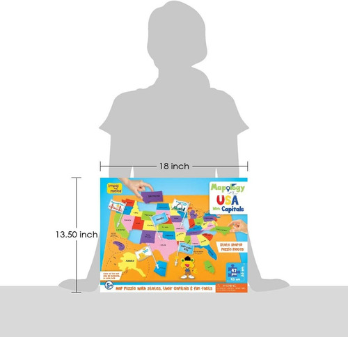 Imagimake Mapology Usa Con Capitales, Aprende Estados De Ee.