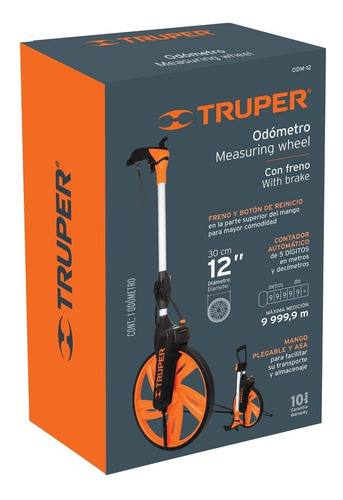 Odómetro Con Freno Y Rueda De 12'' Profesional Truper