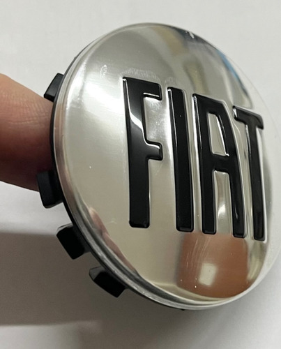 4 Centros De Llanta Plateado Fiat Toro Originales