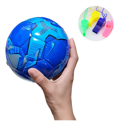 Mini Balón Fútbol Soccer Mundial Juguete Dominadas Silbato